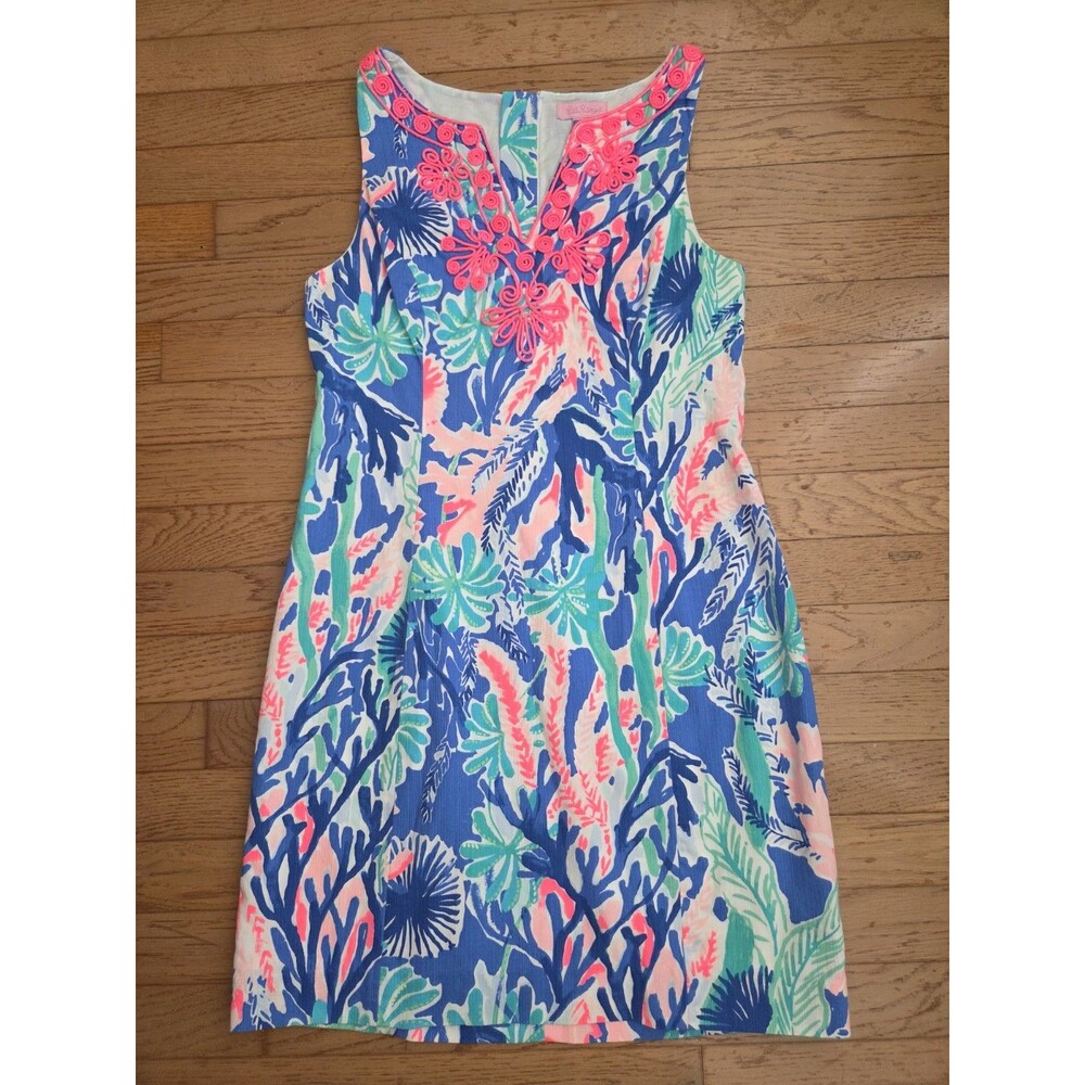Lilly Pulitzer Gabby Shift Dress - Size 4 - Multi Jet Stream